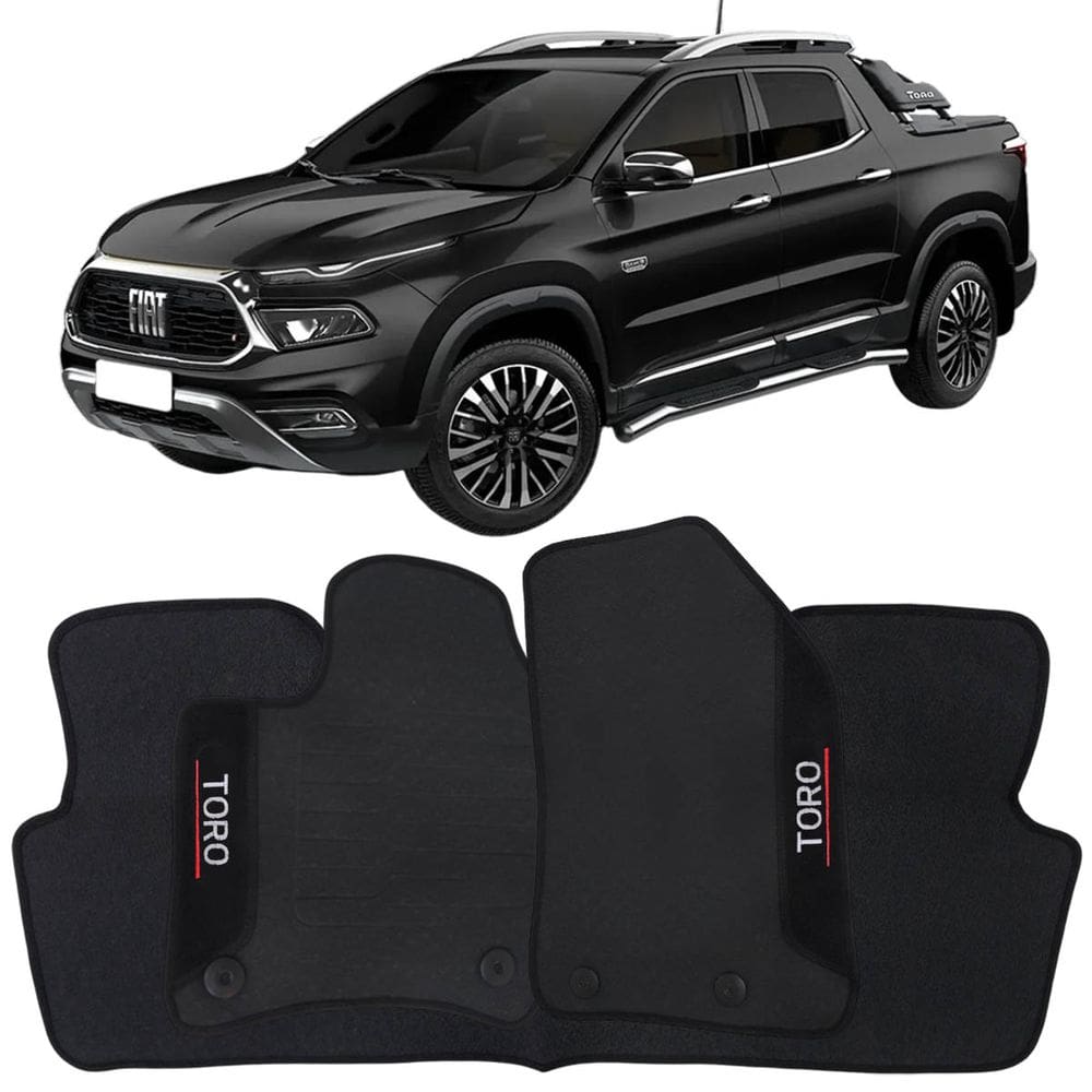 Tapete Borracha Toro 2016 à 2025 Preto Pvc Logo Bordado Jogo 3 Peças Ecotap W2950 Automotivo Wave