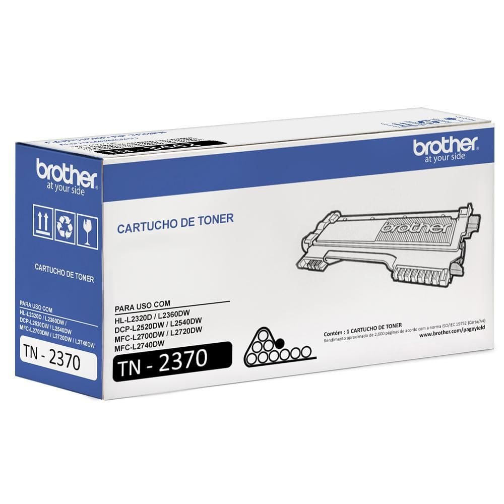 Toner Brother laser TN2370 preto  BROTHER