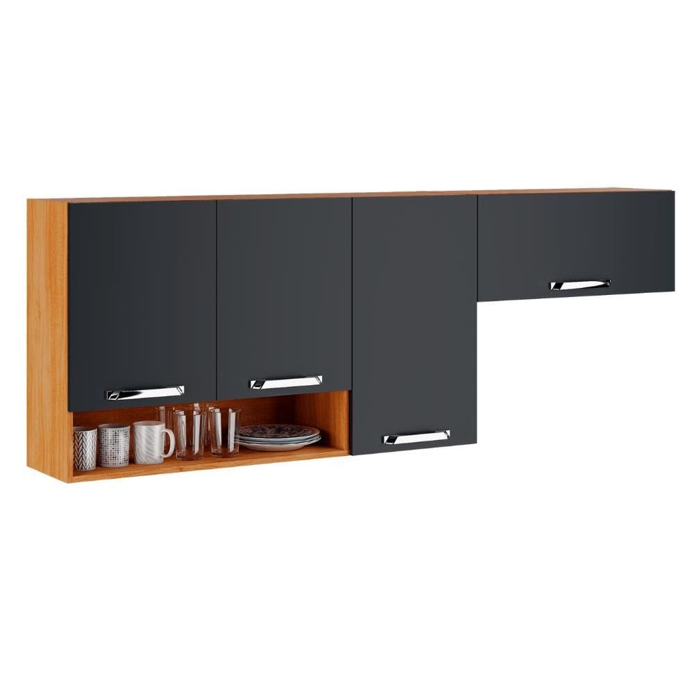 Armário Aéreo de Cozinha Itatiaia 3 Portas 1 Nicho Vegas