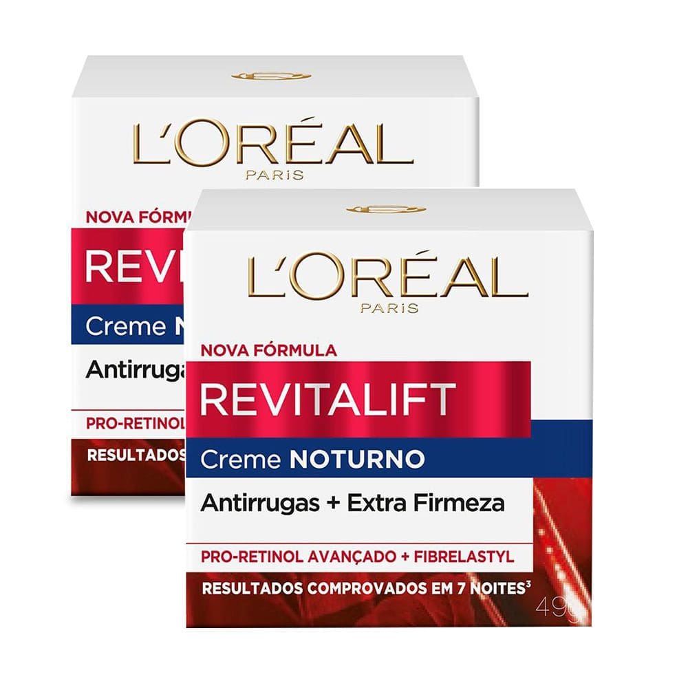Kit 2 Revitalift L`oréal Dermo Expertise Creme Antirrugas Noturno com 49g