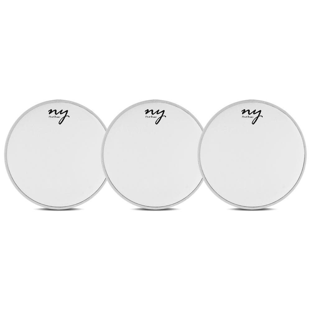 Kit 3 Peles Porosas para Bateria 8” Branca New York