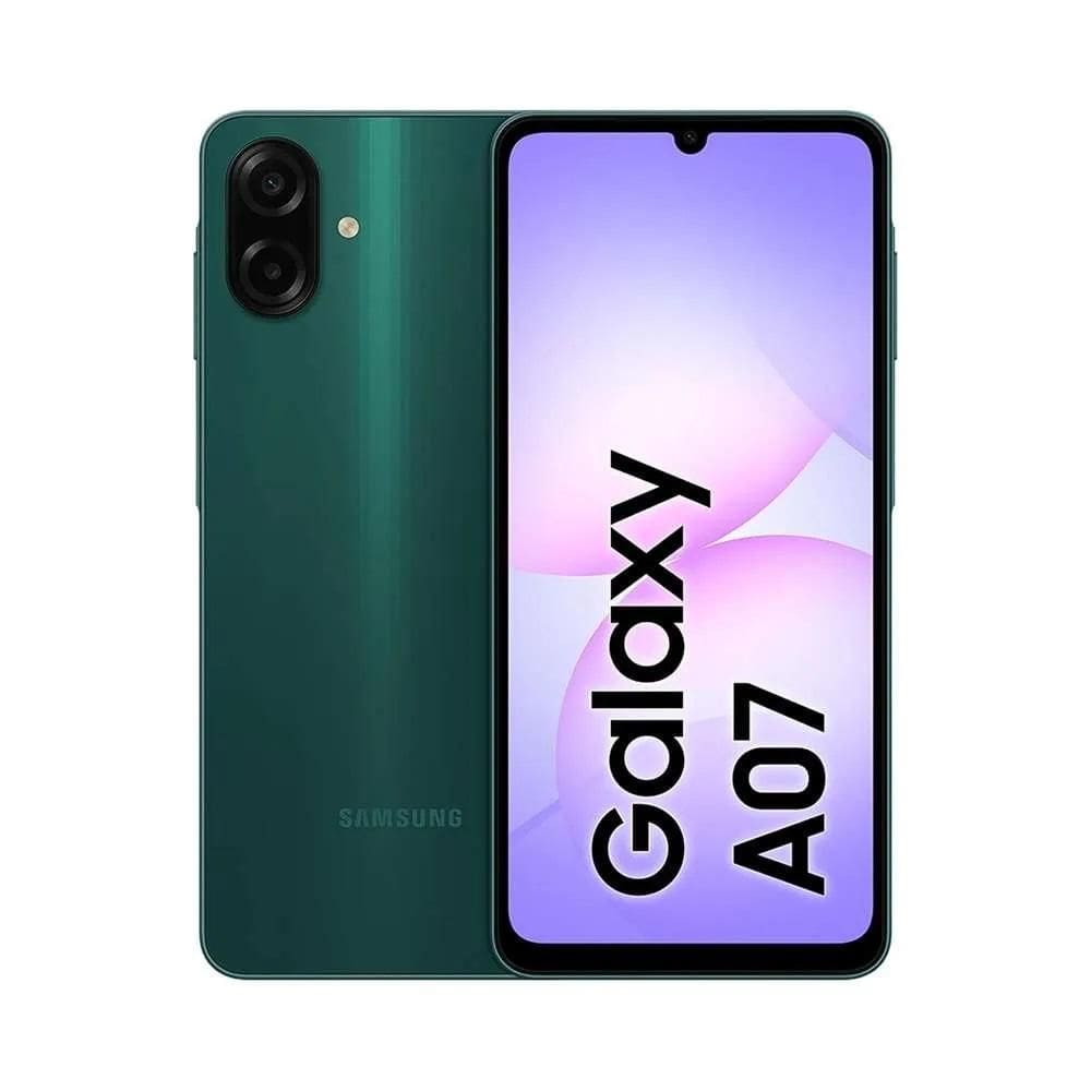 Smartphone Samsung Galaxy A07 4G 128GB 4GB RAM Câmera Traseira 50MP + 2MP Frontal 8MP Tela 6.7” Verde
