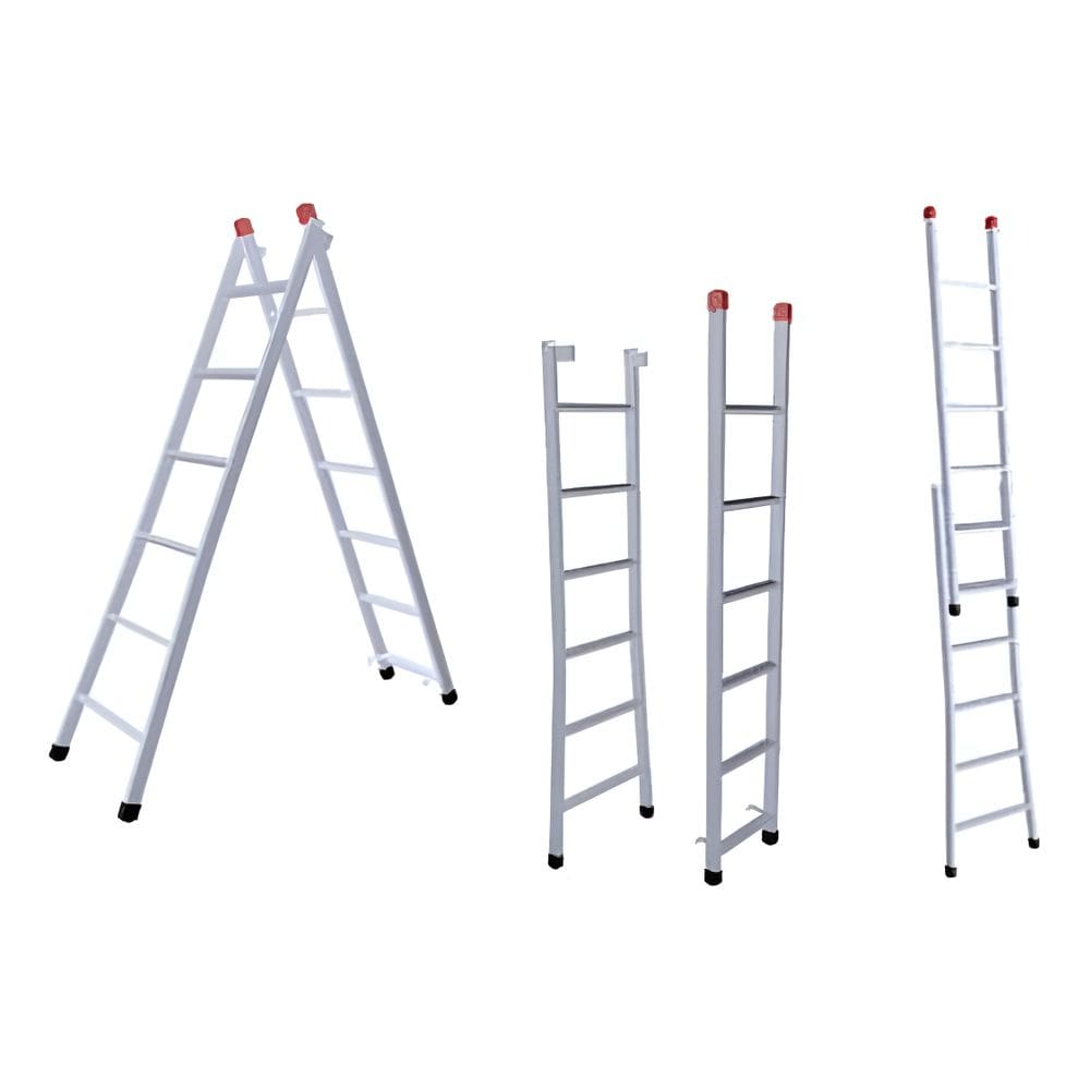Escada Extensiva 3 em 1 Aço 7x12 Degraus 3,55m 120kg NV207P
