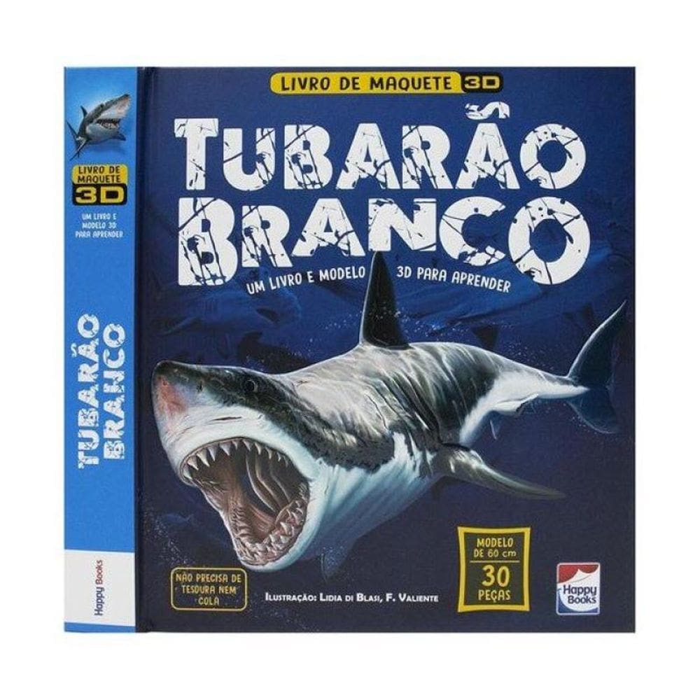 Livro De Maquete 3D: Tubarão Branco