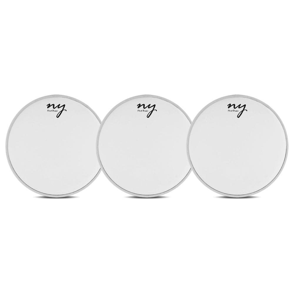 Kit 3 Peles Porosas para Bateria 8” Branca New York