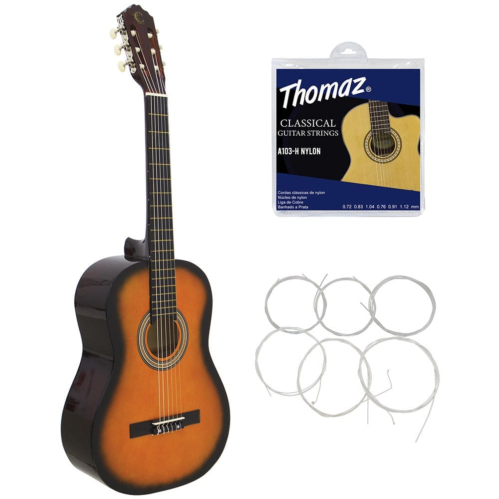 Kit Violão Clássico TCG 200 Sunburst Cordoba + Encordoamento Nylon 103H