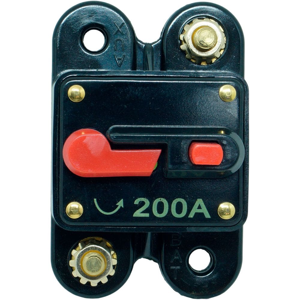 Disjuntor Automotivo 200A Proteção Som Bateria Fusível Resetável Liga Desliga Svart 0757
