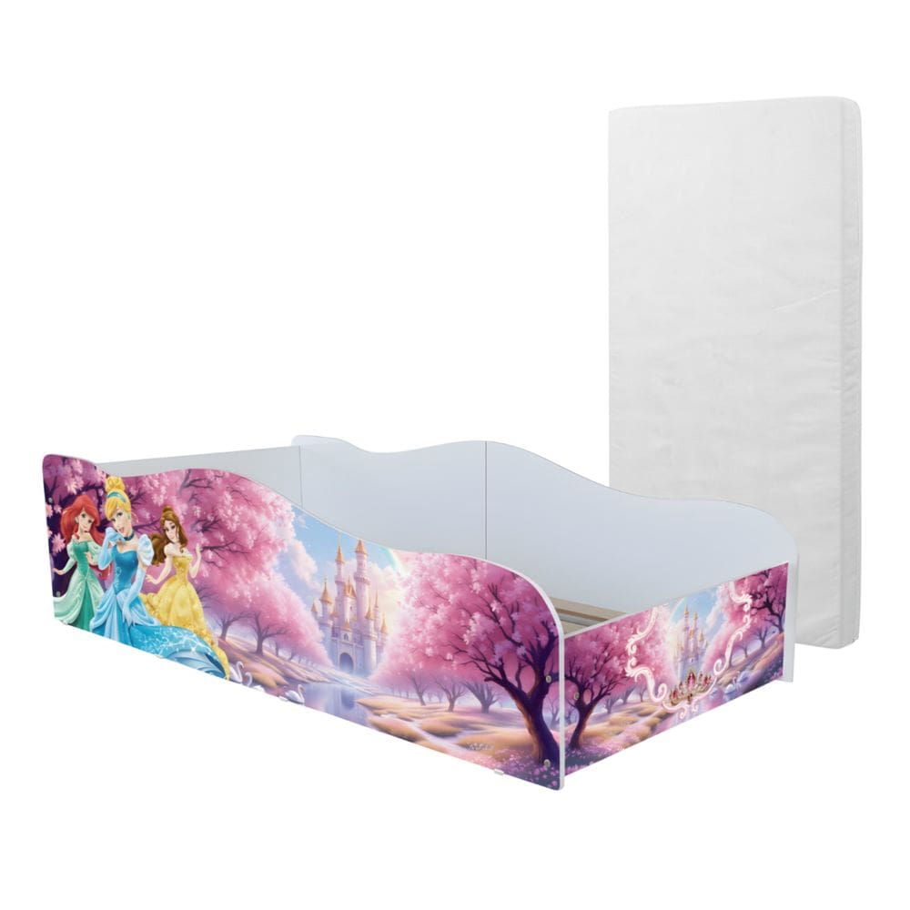 Cama Infantil Adesivada Meninas Meninos 100% MDF Com Colchão
