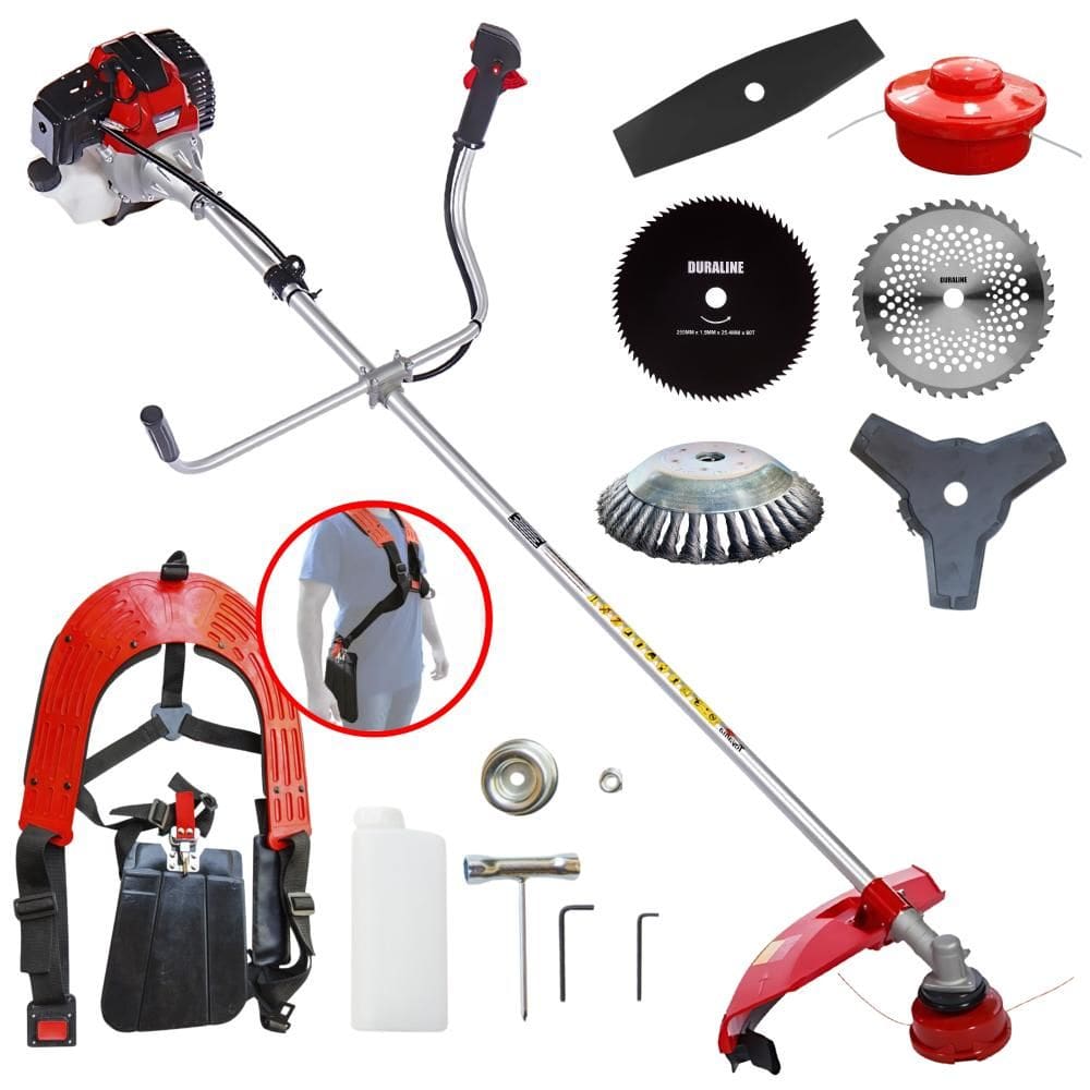 Roçadeira Profissional Com Sistema Antivibração À Gasolina 2T RT43L Toyama 43cc 1,7HP Completa Com 6 Opções de Cortes Para Todos os Tipos de Trabalho