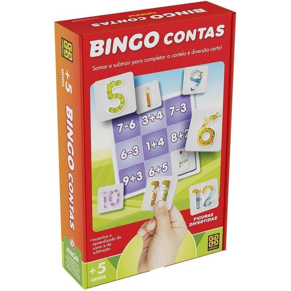 Jogo Educativo Infantil Bingo Contas - Grow 3945