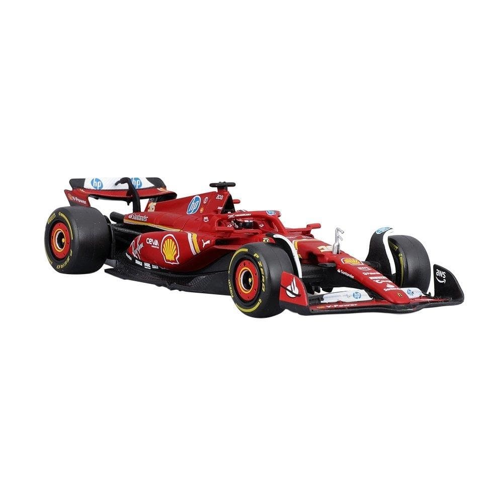 Carrinho Burago F1 1:43 Ferrari SF-24 - Leclerc com Capacete 18-36843