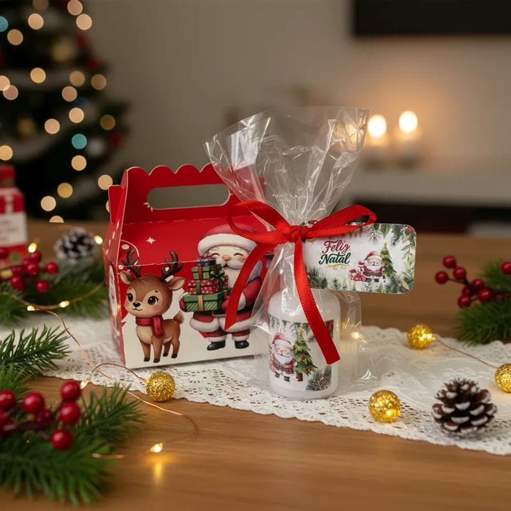 30 Maletinhas com Hidratantes Natal Lembrancinhas Natalinas para Festas de Fim de Ano
