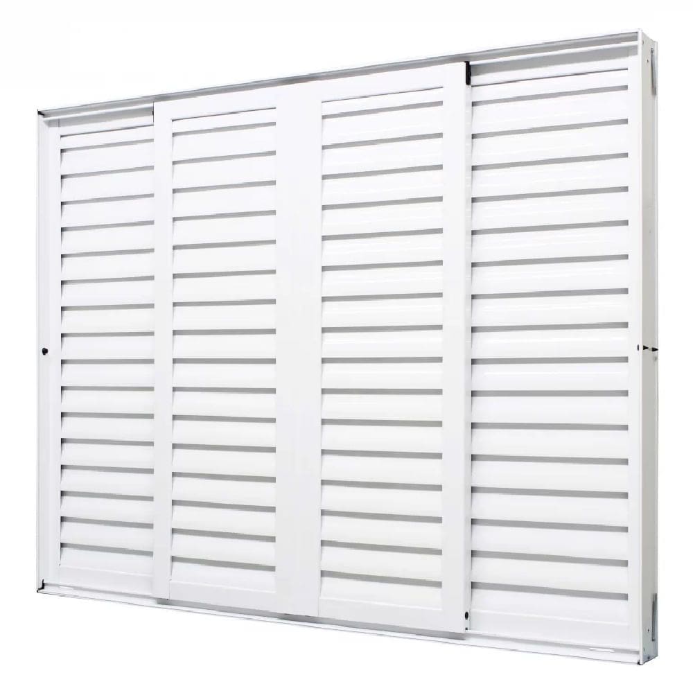 Janela Veneziana Perfecta 6F 120x100 Branca - 1020-73 - JAP