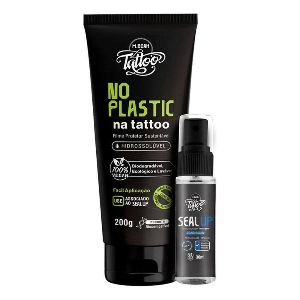 2X No Plastic 200G + Seal Up 30Ml Mboah Plástico Filme Tatto