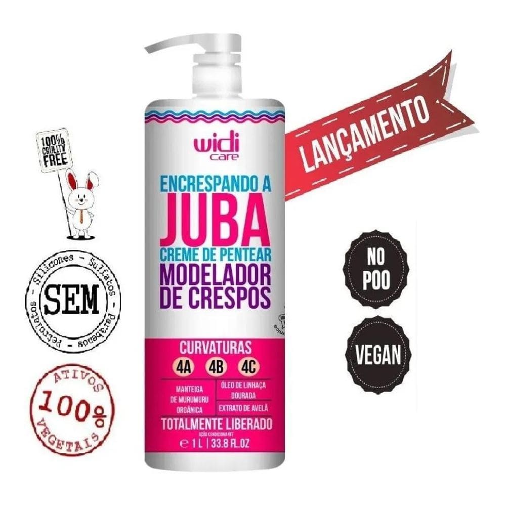 2X Creme De Pentear Encrespando A Juba Widi Care 1L