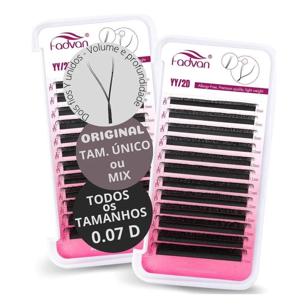 2X Cílios Fadvan Y Volume Brasileiro - Yy Tamanho Único Mi