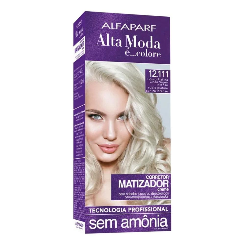 2X Matizador Creme 12.111 Louro Platina Cinza Super Intenso
