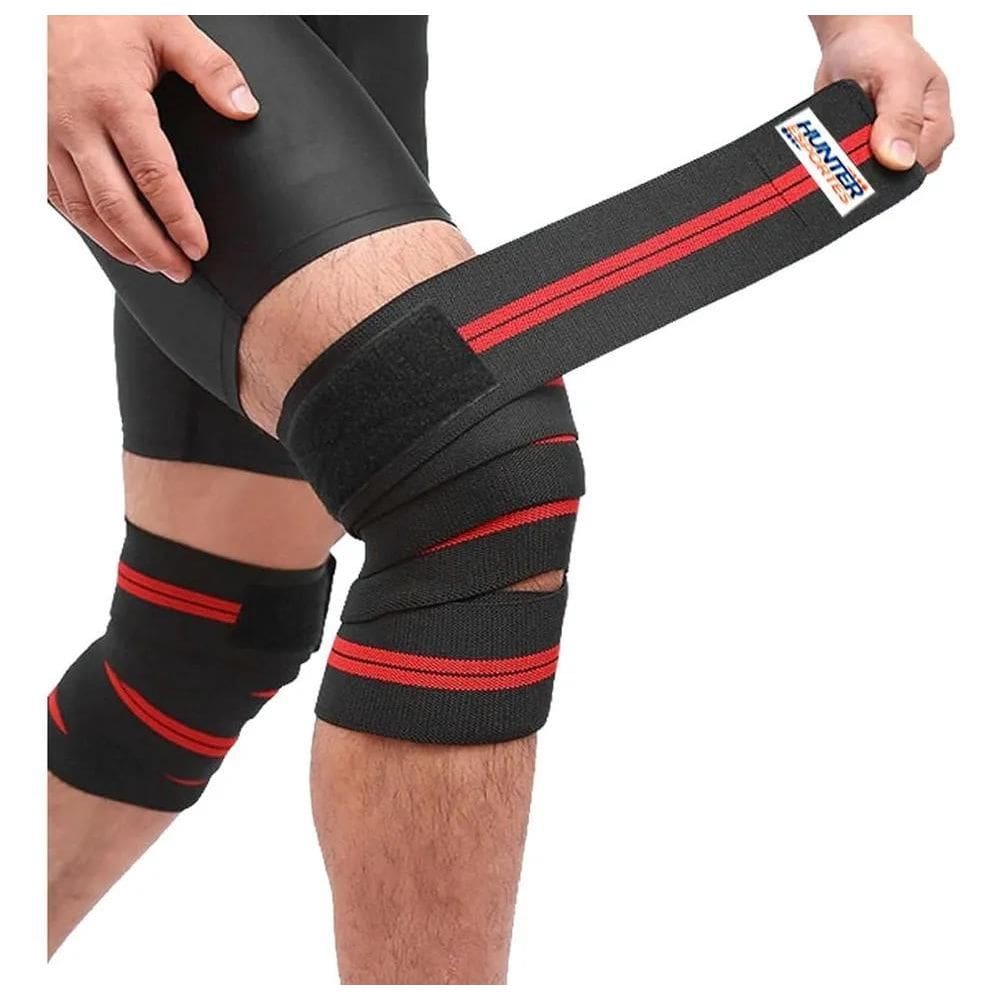 2X Faixa Elastica De Compressão Joelheira Agachamento Fit Lp
