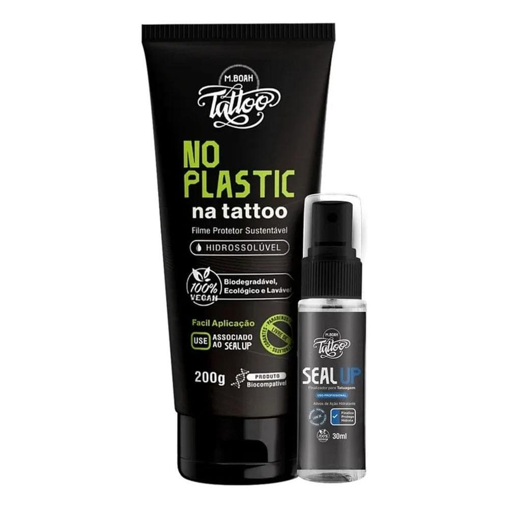 2X No Plastic 200G + Seal Up 30Ml Mboah Plástico Filme Tatto