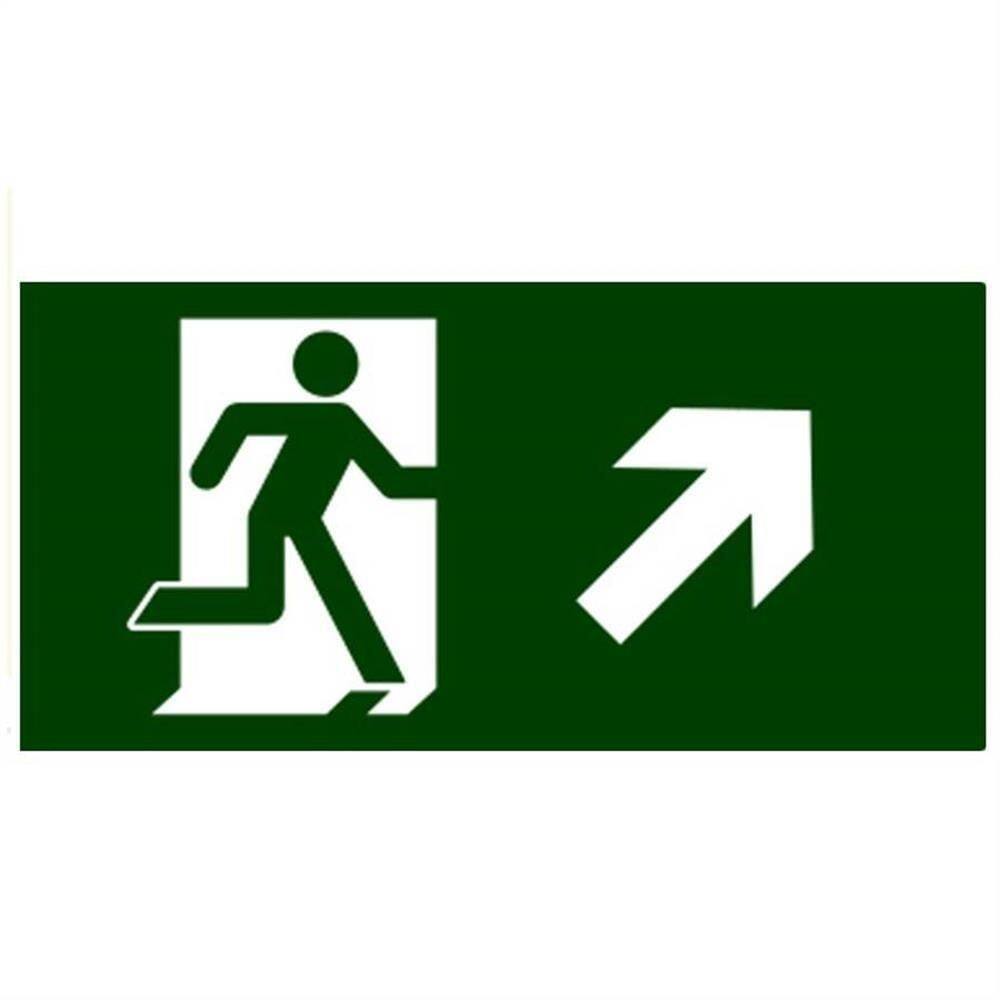 Placa de PVC Fotoluminescente Auto-Adesiva 15x30 Suba a Direita - 315 AD - SINALIZE