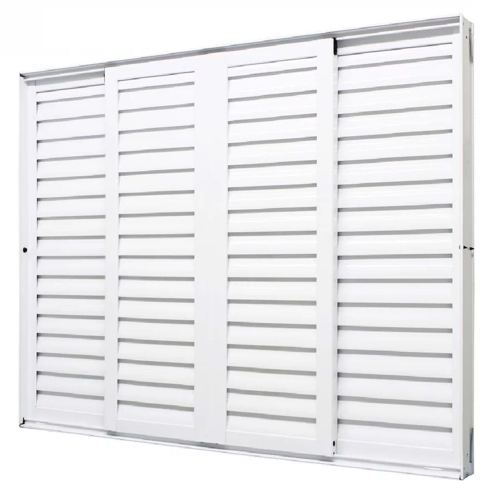 Janela Veneziana Perfecta 6F 200x100 Branca - 1020-156 - JAP