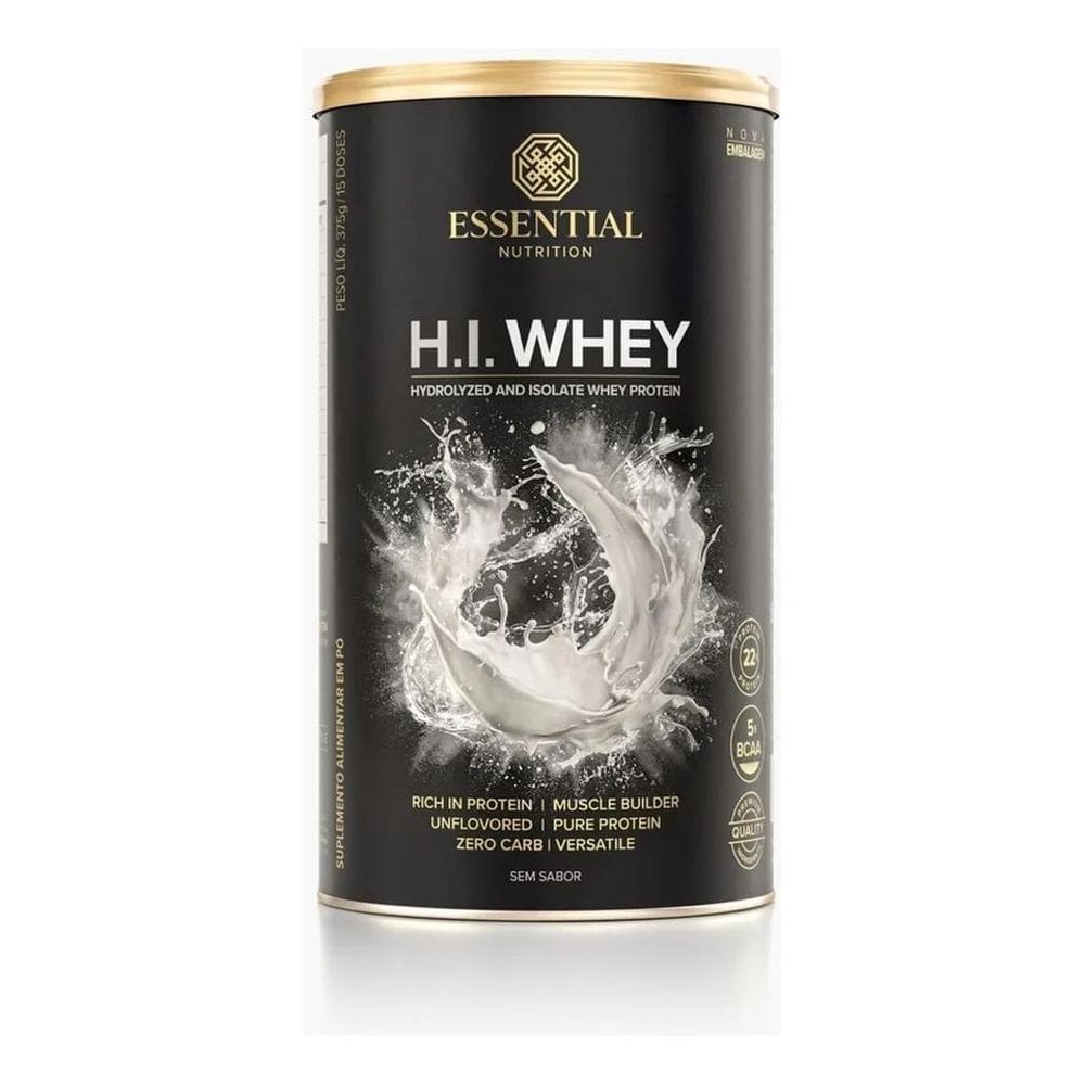 2X H.I. Whey 375G - Essential Nutrition Sabor Sem Sabor