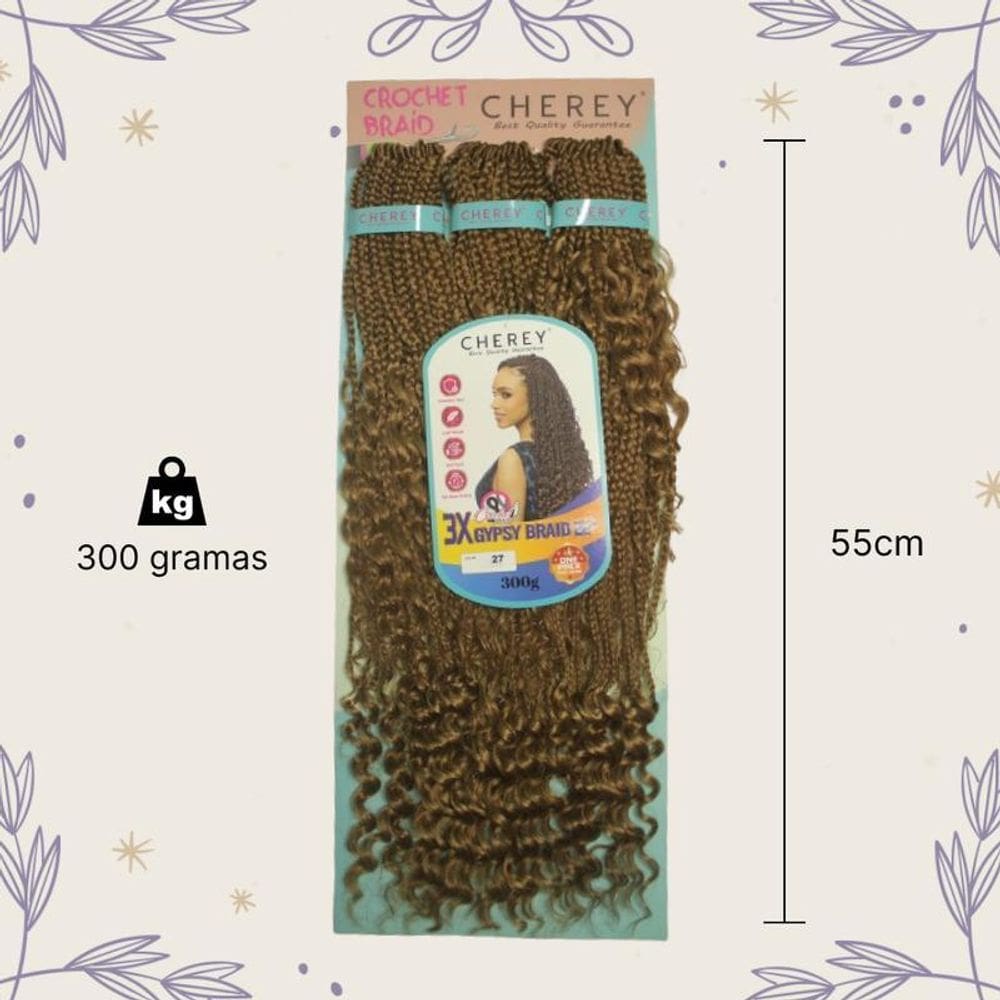 Aplique Gypsy 3X Cabelo Boho Box 300Gr Crochet Braid