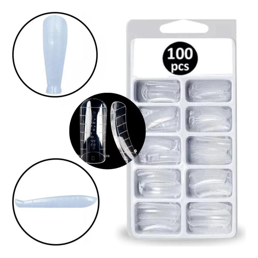 2X Molde F1 Unhas Gel Poligel Alongamento Polygel 100 Unidad