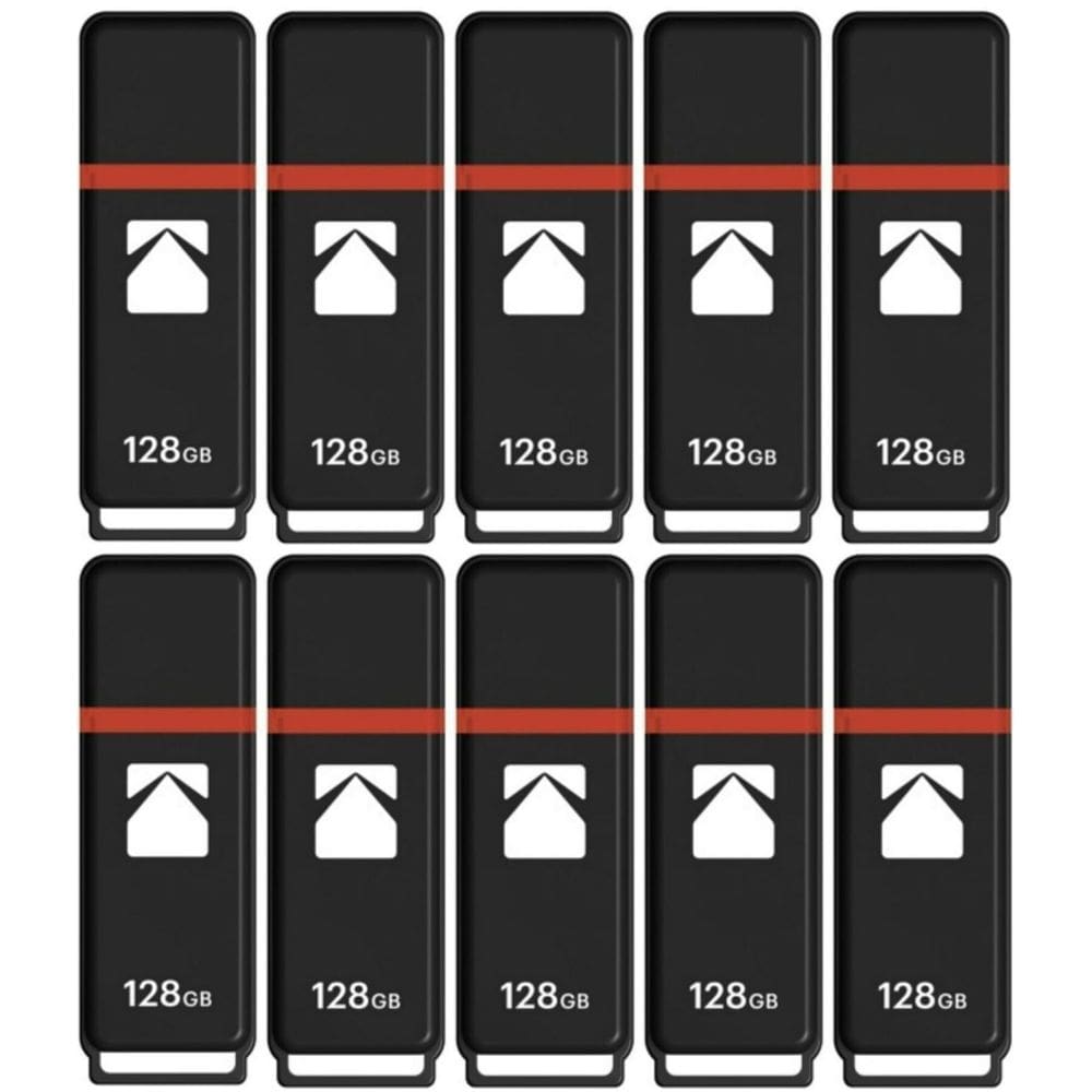 Unidade flash Kodak Classic K100 128GB USB 2.0 (pacote com 10)