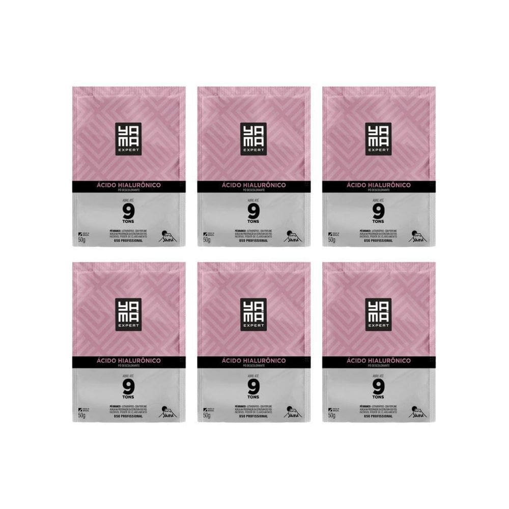 Po Descolorante Yama 50G Acido Hialuronico - Kit Com 6Un