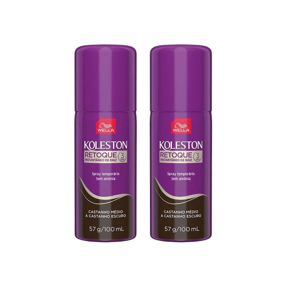 Coloraçao Koleston Retoque Spray Castanho Escuro 100Ml - 2Un