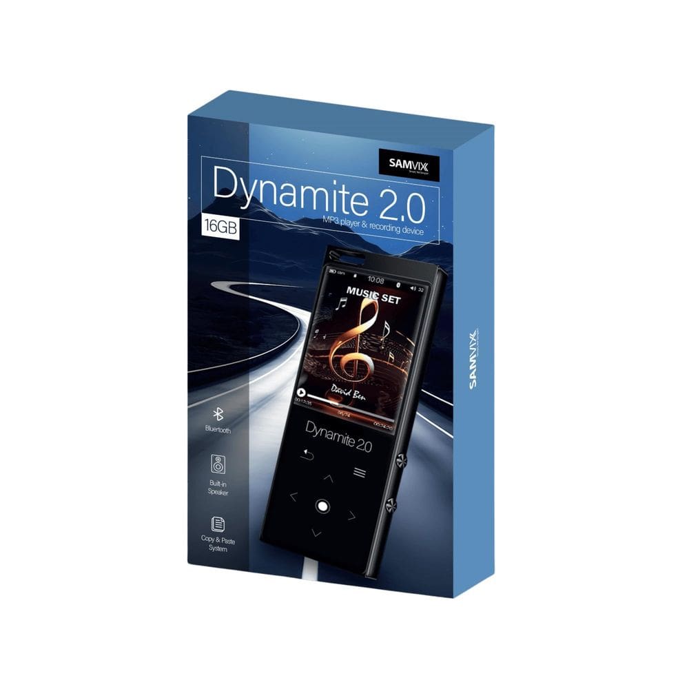 Leitor MP3 SAMVIX Dynamite 2.0 16GB azul-branco