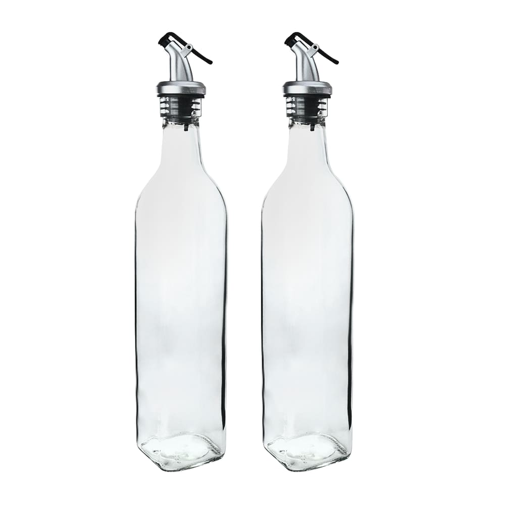 Jogo De Galheteiro De Vidro Com 2 Peças 500Ml