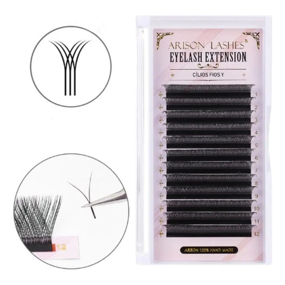 2X Cílios Yy 0,07 D Mix Arison Lashes Volume Brasileiro