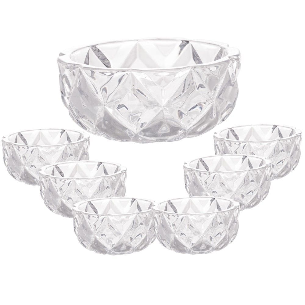 Conjunto 7 Peças para Sobremesa de Cristal Diamond Lyor