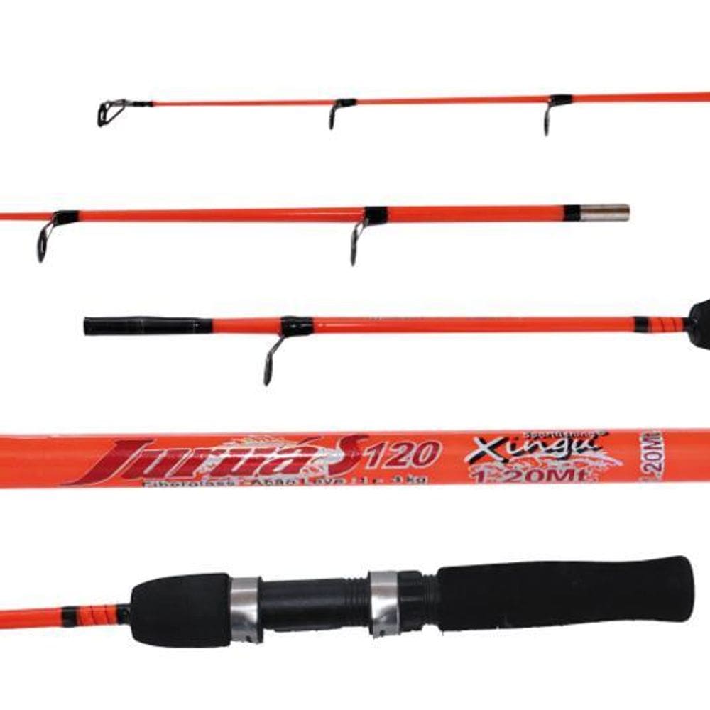 Vara Pesca Molinete Jurua 1,20Mt Para Peixes Ate 3Kg Piapara