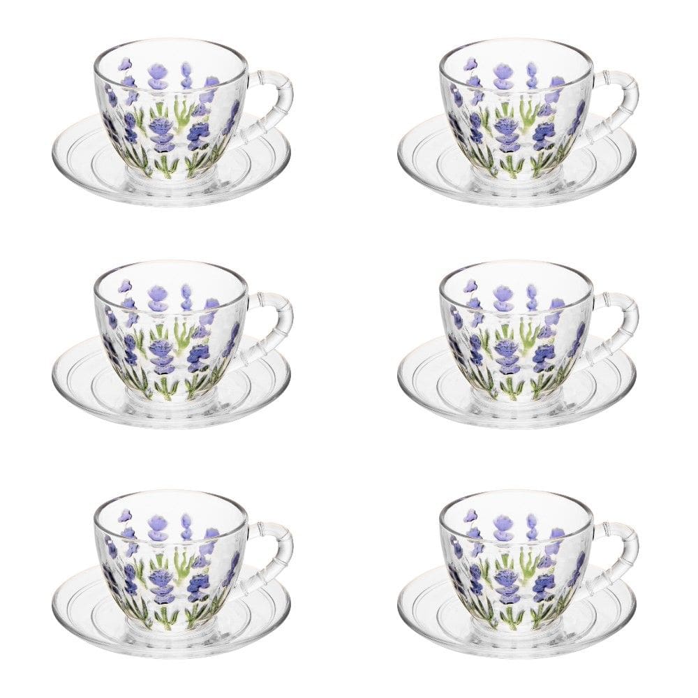 Conjunto 06 Xícaras de Cafezinho 80 ml Lavanda Lyor