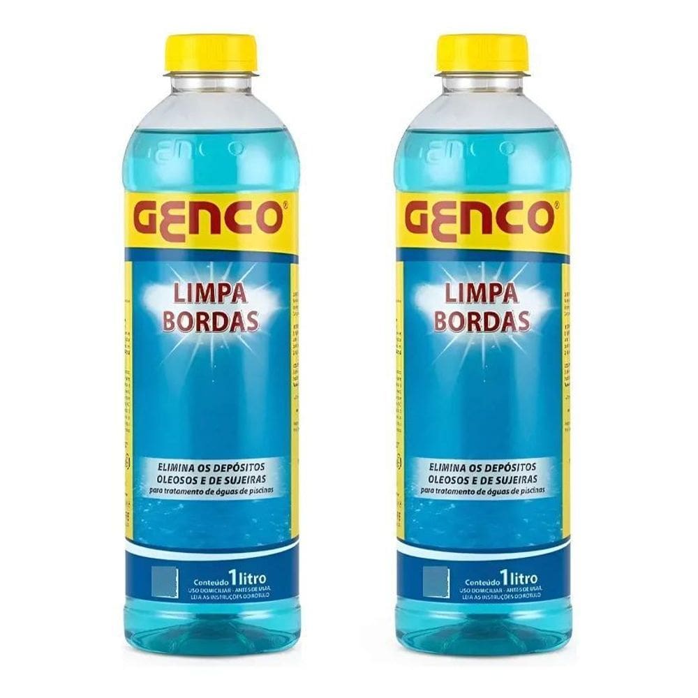 2X Kit 2 Unidades Genco Limpa Bordas Para Piscinas 1L