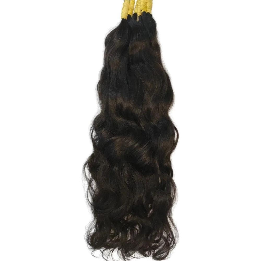 Cabelo Humano 100% Natural De 60Cm 50 Gramas Liso Ondulado.