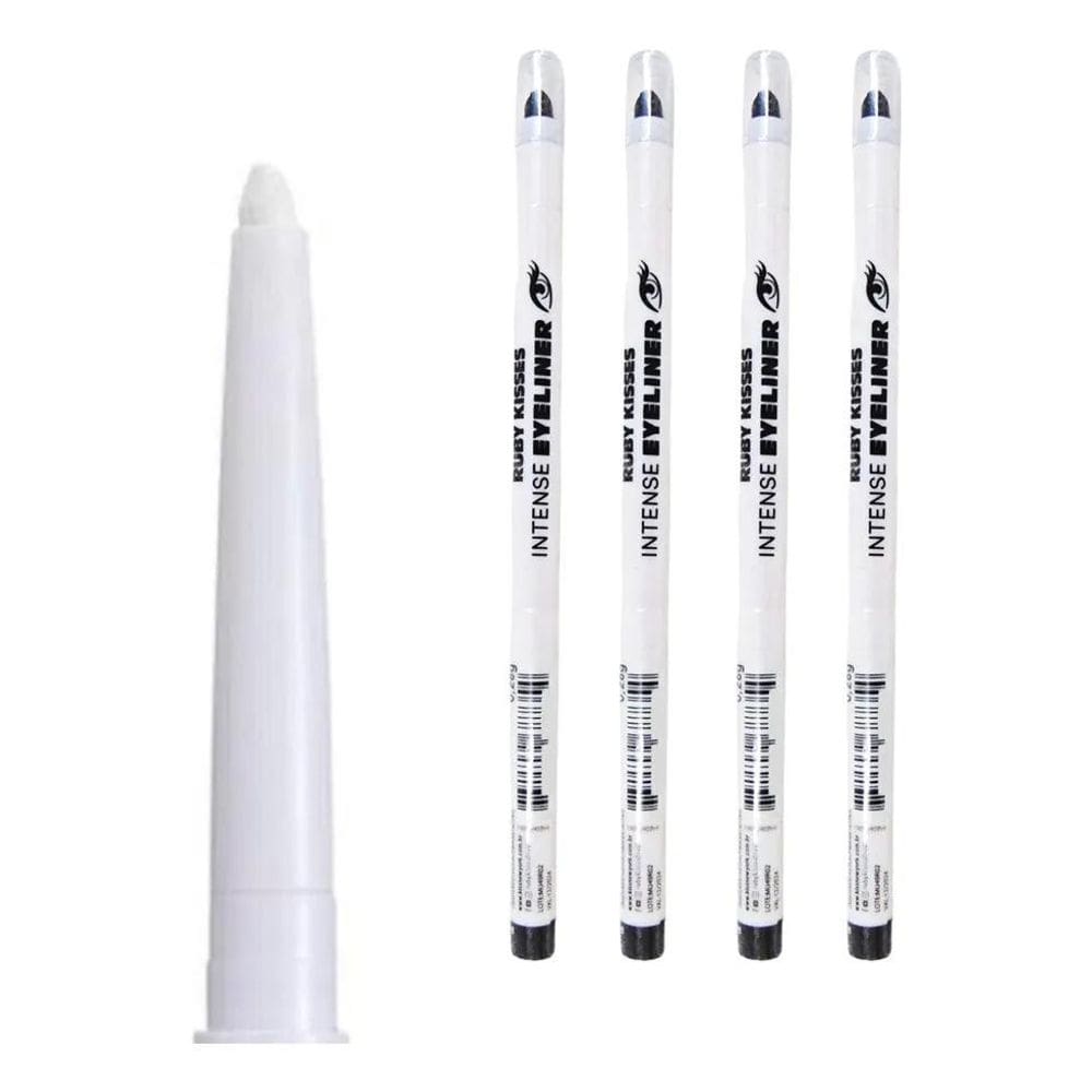 2X Kit 4 Lápis Retrátil Branco Olhos Marcação Ruby Kisses Ra