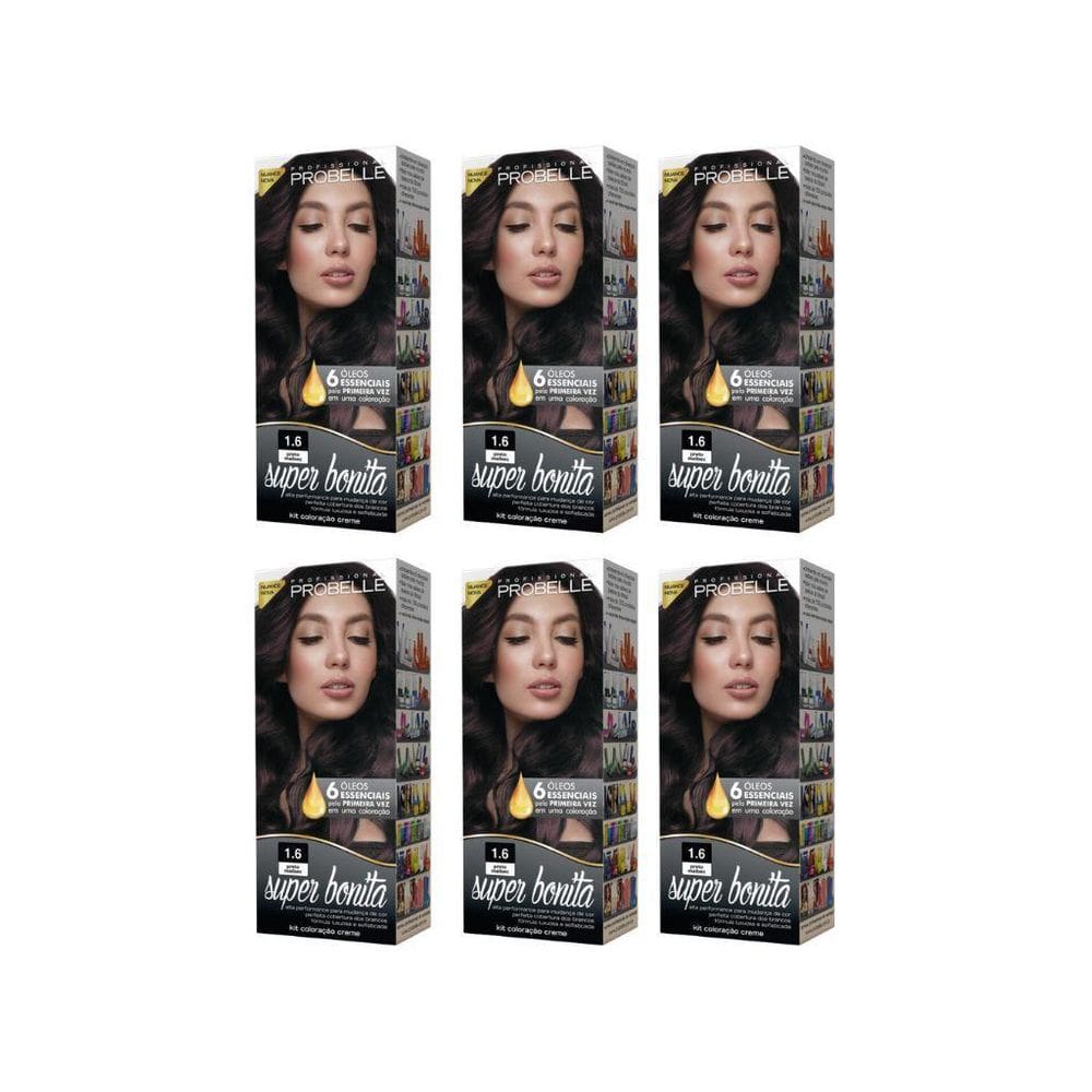 Coloraçao Probelle Super Bonita 1.6 Preto Malbec - 6Un