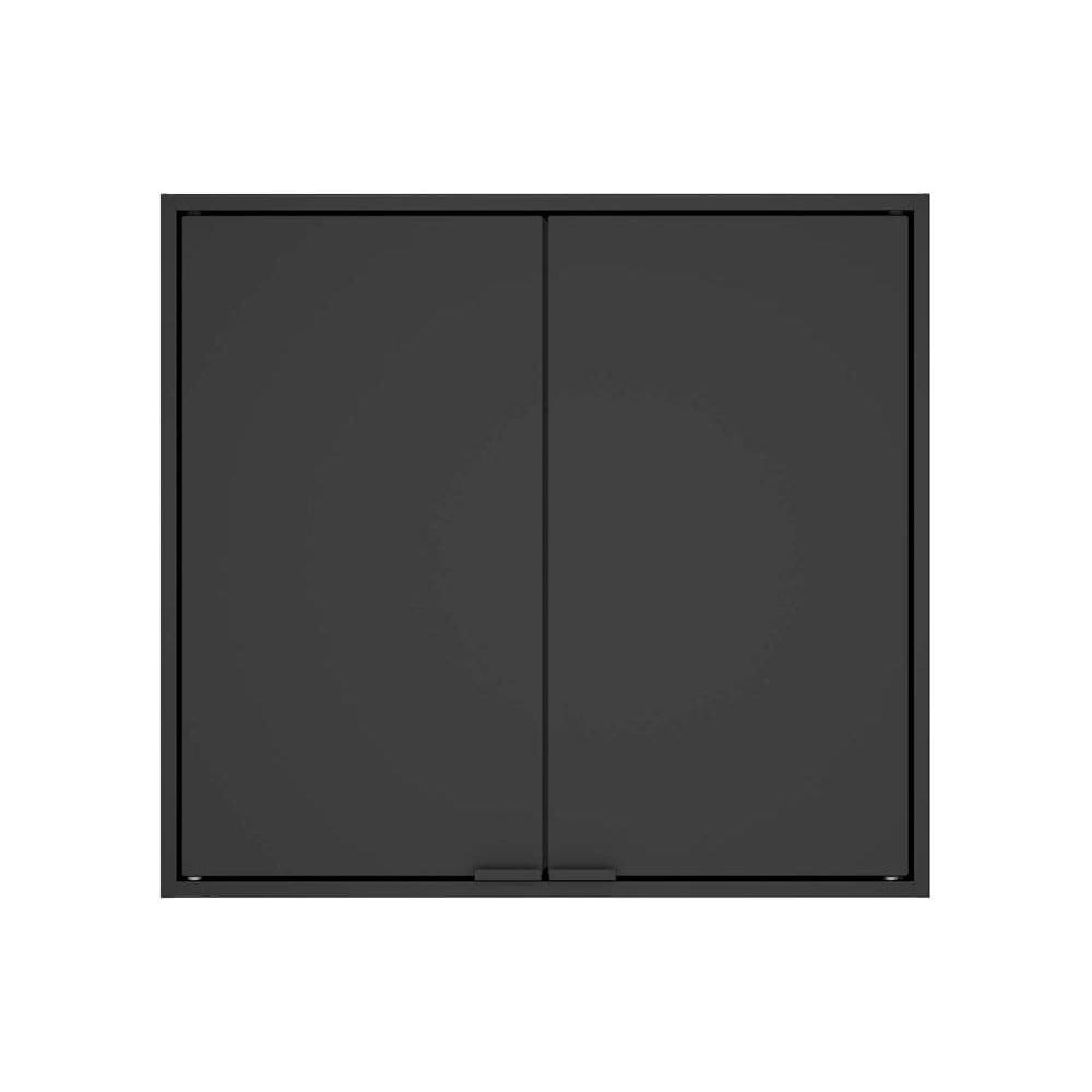 Armário Aéreo Multiúso Itatiaia Smart - 2 Portas - Preto Matte