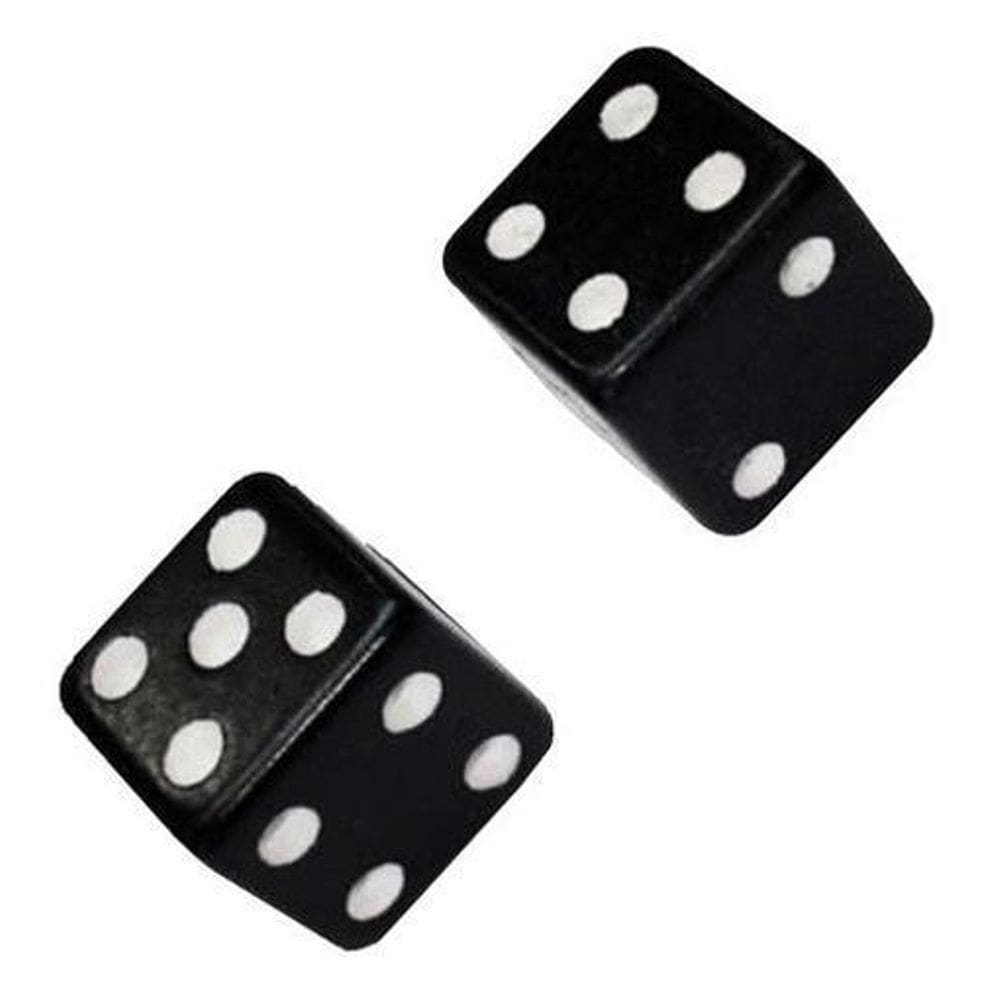 Tampa Válvula Bicicleta Câmara Dadinhos Pretos Um Par