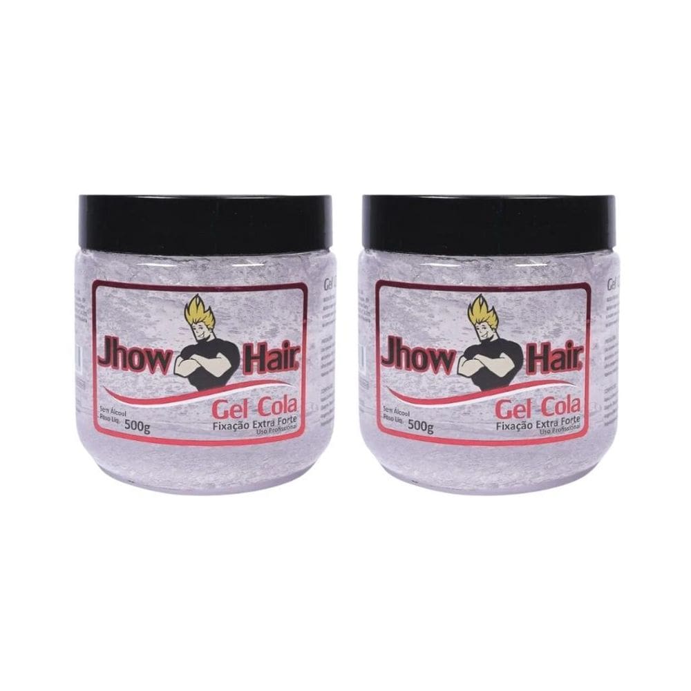 Gel Cola Jhow Hair 500G Extra Forte - Kit Com 2Un