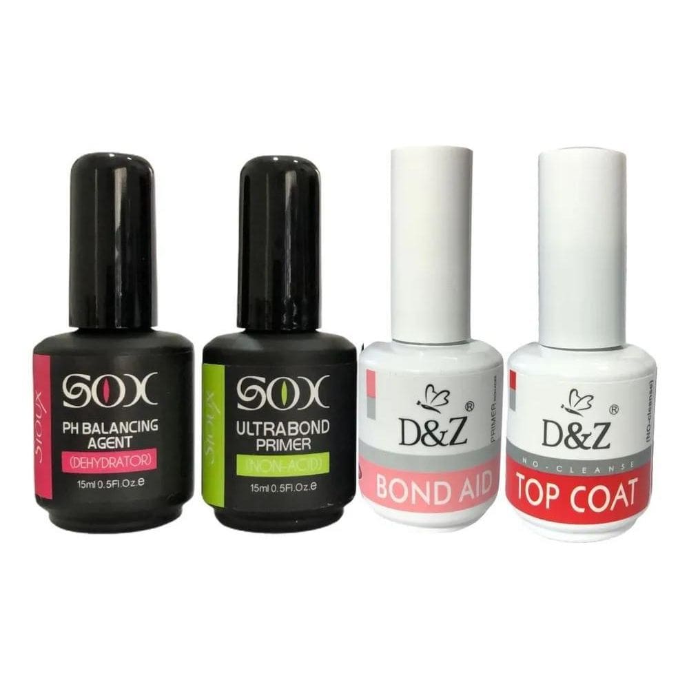 2X Kit Completo Preparação Alongamento Esmaltação Em Gel Unh
