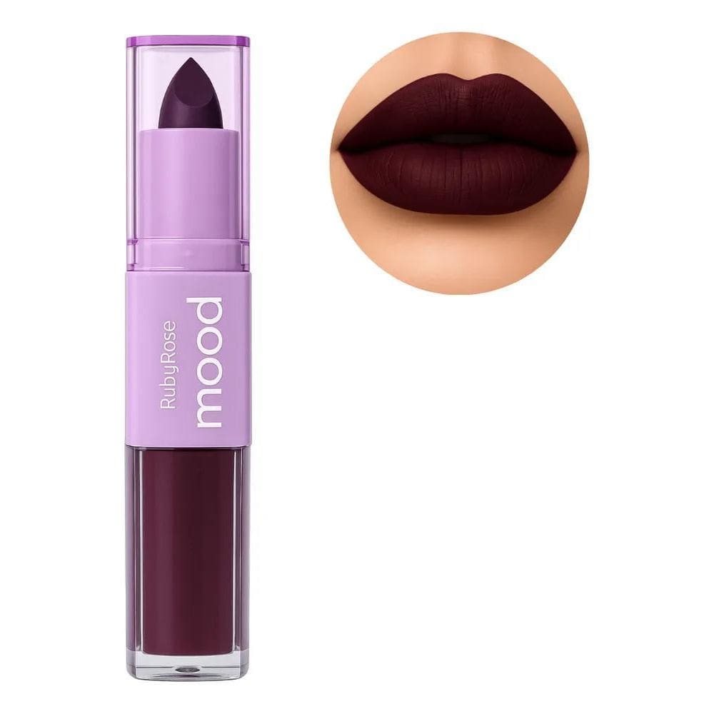 2X Batom Duo Mood 2 Em 1 Batom E Batom Líquido - Ruby Rose