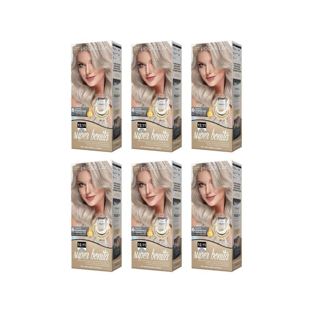 Coloraçao Probelle Super Bonita 12.11 Louro Plat Cza Int-6Un