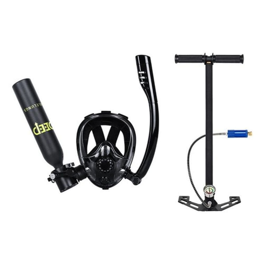 Kit De Mergulho Completo Máscara Cilindro Oxigênio Bomba Ar