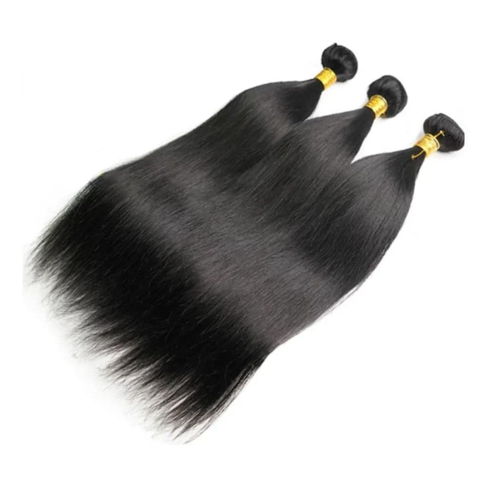 2X Cabelo Humano Natural Mega Hair Liso Na Tela 40Cm - 50G