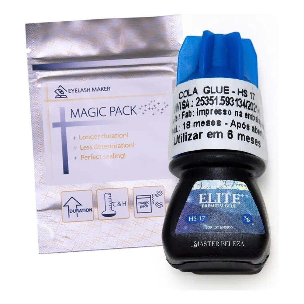 2X Cola Hs17 3Ml Para Extensão De Cílios Fios Merit Glue Com